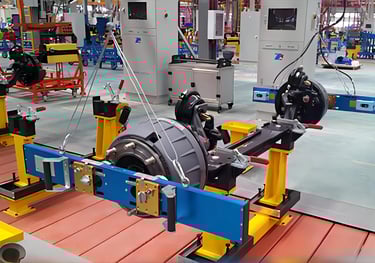 Faster cycle time than Estic multi-head systems for trailer axle production