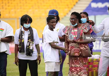 "Comfort Owusu, Ghanaian female football player, excelling as a right-sided attacking full-back and 