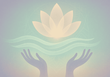 Lotus, mandala, and glowing hands, holistic complementary healing Santa Ana