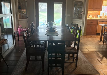 a remodeled dining room