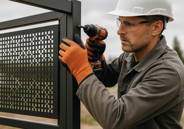 Metalo gaminių montavimas