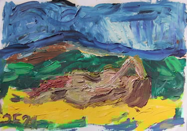 a painting of a woman sunbathing