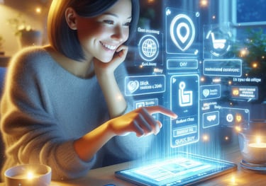 Una mujer descubriendo la importancia de las páginas web