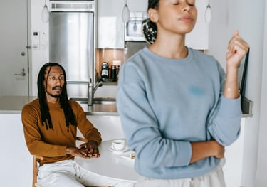 Couple assisting to couple therapy