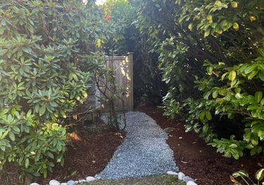 Crush rock landscape pathway
