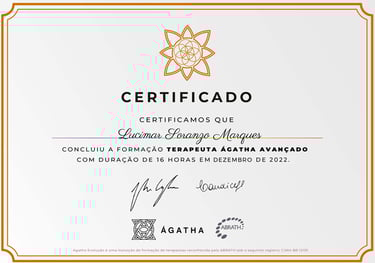 certificado terapeuta Agatha