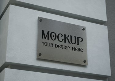 Plaque de porte en aluminium