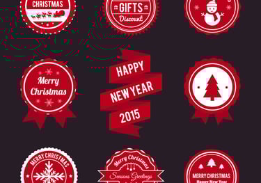 Étiquettes cadeaux autocollantes