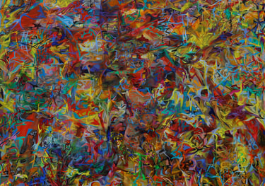 Oil painting on Belgian Linen, Abstract Surrealism,