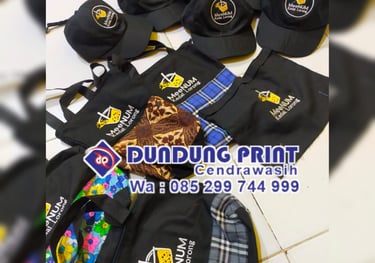 Hasil Bordir Topi di Dundung Print