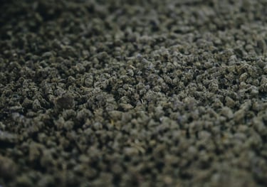 sample of a high flooring carpet in charcoal