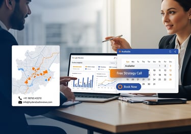 Free Google reviews strategy consultation Hyderabad business analytics dashboard booking appointment