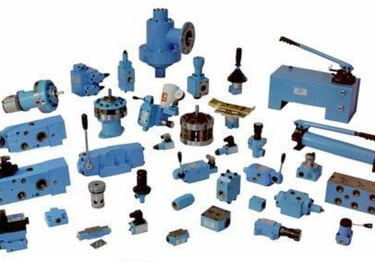 Picture of Hydraulic Pumps & Valves used in Hydraulic Equipment, Machinery & Industrial applications