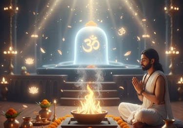 Lakshmi puja setup with coins, diya, and fresh flowers for abundance