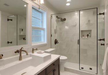 A curved facade covered in white latticework