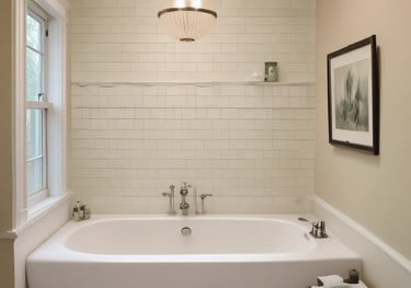 A curved facade covered in white latticework