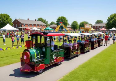 kids train ride at fair