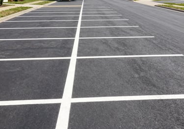 white parking lot stripes