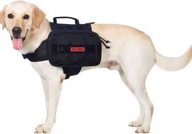 OneTigris Backpack for Dogs to Wear Pet Back Pack with Padded Handle and Leash Attachment Point for 