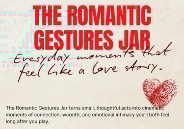 The Romantic Gestures Jar Printable Couples Game