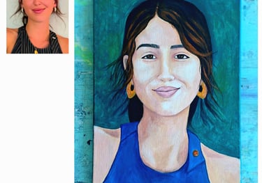 painting of a young woman