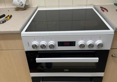 Electric Cooker Installation In Kitchen