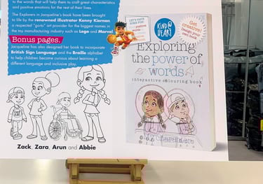 The display at a book launch