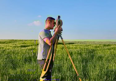 Opmeting bestaande toestand met totaalstation.