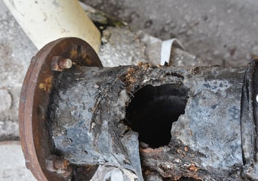 rusted plumbing pipe