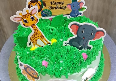 Fondant Cake With Toppers