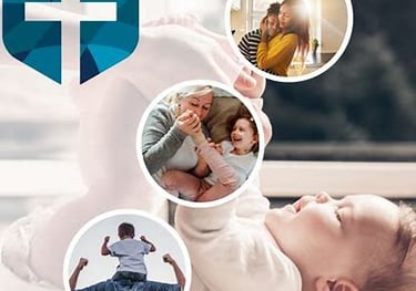a baby is laying on the floor with a cross - section of a photo