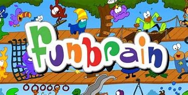 a cartoonish looking hootish looking at a hoot of birds the word funbrain