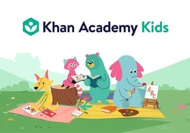 a group of children's play area with a cartoon character