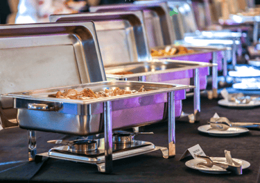 Rechaud para aluguel, perfeito para manter comidas aquecidas em festas, eventos e buffet