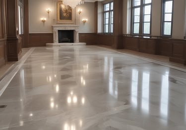A curved facade covered in white latticework