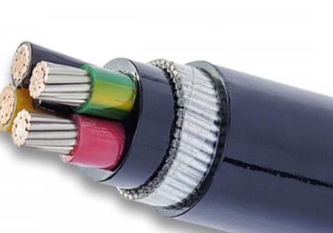 a close up of a cable with multiple wires and wires Kabel Metal Indonesia