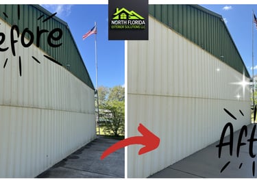 Pressure cleaning and power washing rural homes and building in Bell Gilchrist Florida