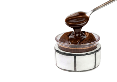Klasik Sufle: yüksek kakao oranlı Callebaut bitter çikolatalı akışkan sufle