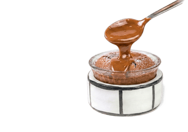 Çikolatalı Karamelli Sufle – Akışkan çikolata içinde yumuşak karamel
