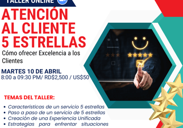 Taller atención al cliente 5 estrellas 