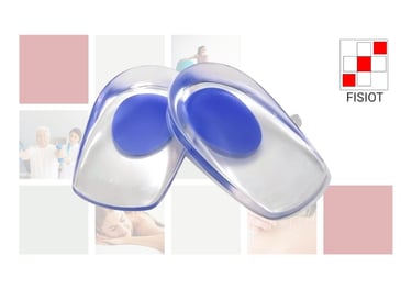 Calcanheiras de Silicone com Ponto Azul (Alta Absorção de Impacto)