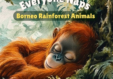 Borneo Rainforest Napping Animal Book for kids