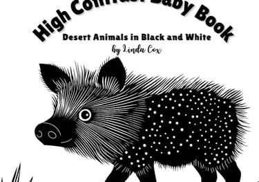 High Contrast Baby book with Desert Animals