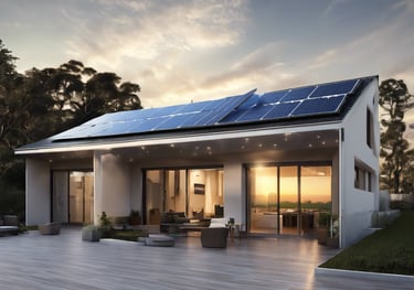 CASA MODERNA CON PLACAS SOLARES