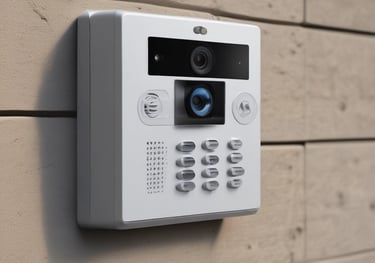 A technician installing fiber optic cables in a modern office environment.