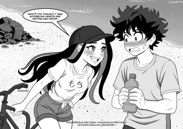 Izuku Midoriya (Deku) and his girlfriend Aiko Takara (Aria)