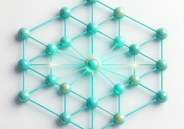 A curved facade covered in white latticework