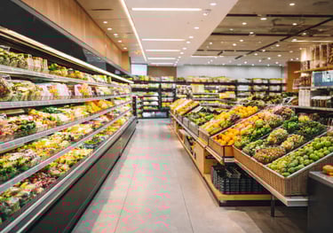 Inside a grocery store