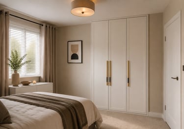 Elegant fitted wardrobe for modern bedroom