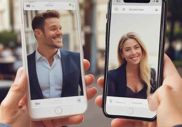 Couple kissing between two airplanes at sunset.